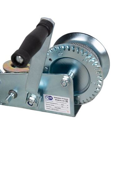 Лебедка ручная TOR ЛФ-2000 (FD) г/п 0,9 т длина троса 10 м