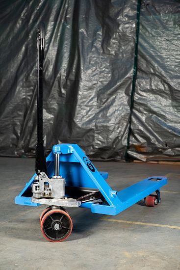 Тележка гидравлическая широковильная 2500 кг 1220х685 мм полиуретановые колеса TOR RHP