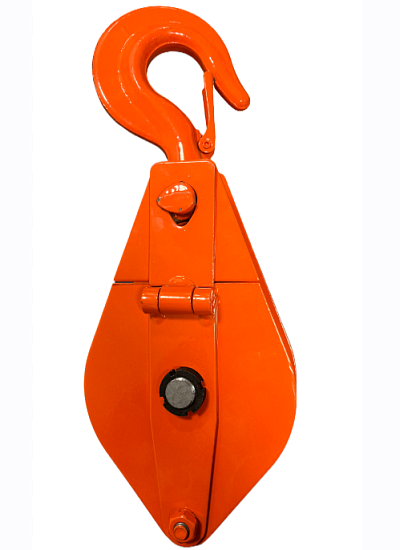Блок монтажный однорольный с  крюком TOR 2 т с откидной щекой