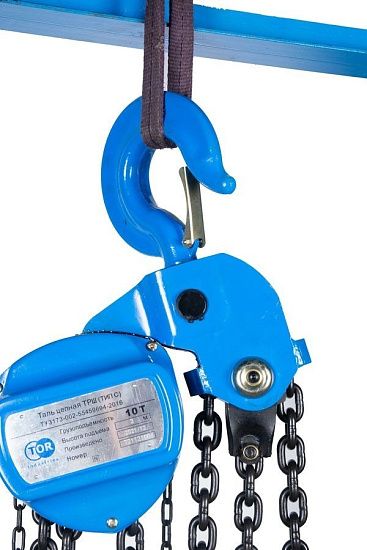 Таль ручная шестеренная TOR ТРШ C 10ТХ3М PRO (для тяжелых работ)